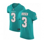 Men's Miami Dolphins #3 Josh Rosen Aqua Green Team Color Vapor Untouchable Elite Player Football Jersey