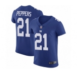 Men's New York Giants #21 Jabrill Peppers Royal Blue Team Color Vapor Untouchable Elite Player Football Jersey