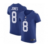 Men's New York Giants #8 Daniel Jones Royal Blue Team Color Vapor Untouchable Elite Player Football Jersey