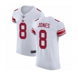 Men's New York Giants #8 Daniel Jones White Vapor Untouchable Elite Player Football Jersey