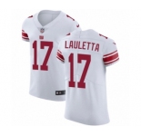 Men's Nike New York Giants #17 Kyle Lauletta White Vapor Untouchable Elite Player NFL Jersey