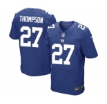 Men's Nike New York Giants #27 Darian Thompson Elite Royal Blue Team Color NFL Jersey