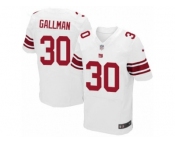 Men's Nike New York Giants #30 Wayne Gallman Elite White NFL Jersey