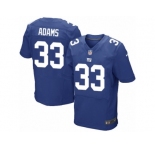 Men's Nike New York Giants #33 Andrew Adams Elite Royal Blue Team Color NFL Jersey
