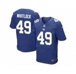 Men's Nike New York Giants #49 Nikita Whitlock Elite Royal Blue Team Color NFL Jersey