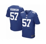 Men's Nike New York Giants #57 Keenan Robinson Elite Royal Blue Team Color NFL Jersey