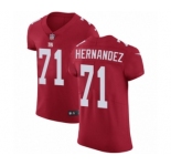 Men's Nike New York Giants #71 Will Hernandez Red Alternate Vapor Untouchable Elite Player NFL Jersey