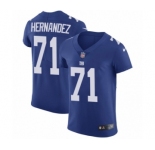 Men's Nike New York Giants #71 Will Hernandez Royal Blue Team Color Vapor Untouchable Elite Player NFL Jersey