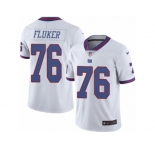 Men's Nike New York Giants #76 D.J. Fluker Limited White Rush NFL Jersey