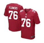 Men's Nike New York Giants #76 Ereck Flowers Elite Red Alternate NFL Jersey