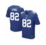 Men's Nike New York Giants #82 Roger Lewis Elite Royal Blue Team Color NFL Jersey