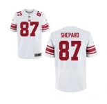 Men's Nike New York Giants #87 Sterling Shepard Elite White NFL Jersey