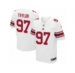 Men's Nike New York Giants #97 Devin Taylor Elite White NFL Jersey