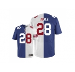 Nike New York Giants #28 Eli Apple Royal Blue White Men's Stitched NFL Elite Split Jersey