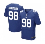 Nike New York Giants #98 Damon Harrison Royal Blue Team Color Men's Stitched NFL Elite Jersey