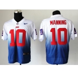 nike nfl jerseys new york giants #10 eli manning white-blue[Elite drift fashion][second version]