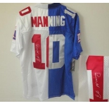 nike nfl jerseys new york giants #10 manning white-blue[Elite split signature]