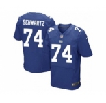 nike nfl jerseys new york giants #74 geoff schwartz blue[Elite]