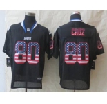 nike nfl jerseys new york giants #80 cruz black[Elite USA flag fashion]