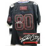 nike nfl jerseys new york giants #80 cruz black[Elite lights out signature]