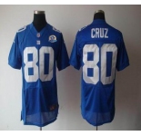 nike nfl jerseys new york giants #80 cruz blue[Elite 50th Patch]