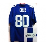nike nfl jerseys new york giants #80 cruz blue[Elite signature]