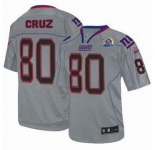 nike nfl jerseys new york giants #80 cruz grey[Elite lights out 50th Patch]