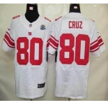 nike nfl jerseys new york giants #80 cruz white[Elite 50th Patch]
