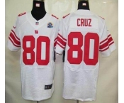 nike nfl jerseys new york giants #80 cruz white[Elite 50th Patch]
