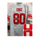 nike nfl jerseys new york giants #80 cruz white[Elite signature]