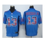 2015 new nike york giants #13 beckham blue strobe jerseys[limited]