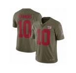 Men Nike New York Giants #10 Eli Manning Limited Olive 2017 Salute to Service NFL Jersey