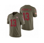 Men Nike New York Giants #13 Odell Beckham Jr Olive 2017 Salute to Service Limited Jerseys