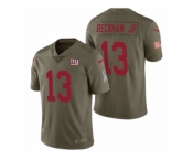 Men Nike New York Giants #13 Odell Beckham Jr Olive 2017 Salute to Service Limited Jerseys