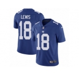 Men Nike New York Giants #18 Roger Lewis Royal Blue Team Color Vapor Untouchable Limited Player NFL Jersey