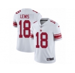 Men Nike New York Giants #18 Roger Lewis White Vapor Untouchable Limited Player NFL Jersey