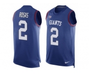Men Nike New York Giants #2 Aldrick Rosas Limited Royal Blue Player Name & Number Tank Top NFL Jersey