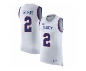 Men Nike New York Giants #2 Aldrick Rosas White Rush Player Name & Number Tank Top NFL Jersey