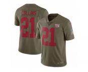Men Nike New York Giants #21 Landon Collins Limited Olive 2017 Salute to Service NFL Jersey