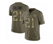 Men Nike New York Giants #21 Landon Collins Limited Olive Camo 2017 Salute to Service NFL Jersey