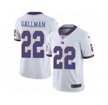 Men Nike New York Giants #22 Wayne Gallman Limited White Rush Vapor Untouchable NFL Jersey