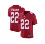 Men Nike New York Giants #22 Wayne Gallman Red Alternate Vapor Untouchable Limited Player NFL Jersey