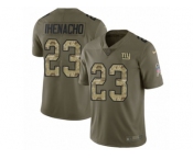 Men Nike New York Giants #23 Duke Ihenacho Limited Olive Camo 2017 Salute to Service NFL Jerse