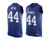 Men Nike New York Giants #44 Doug Kotar Limited Royal Blue Player Name & Number Tank Top NFL Jersey