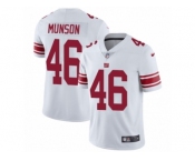 Men Nike New York Giants #46 Calvin Munson White Vapor Untouchable Limited Player NFL Jersey