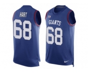 Men Nike New York Giants #68 Bobby Hart Limited Royal Blue Player Name & Number Tank Top NFL Jersey