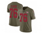 Men Nike New York Giants #76 D.J. Fluker Limited Olive 2017 Salute to Service NFL Jersey