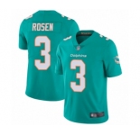 Men's Miami Dolphins #3 Josh Rosen Aqua Green Team Color Vapor Untouchable Limited Player Football Jersey