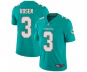 Men's Miami Dolphins #3 Josh Rosen Aqua Green Team Color Vapor Untouchable Limited Player Football Jersey