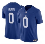 Men's New York Giants #0 Brian Burns Blue 2023 F.U.S.E. Vapor Untouchable Limited Football Stitched Jersey